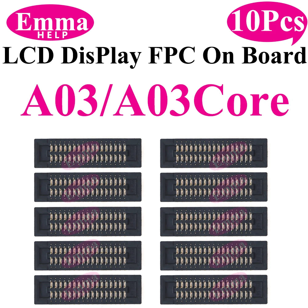 10pcs Original Screen Connector For Samsung A52S A53 A72 A33 A32 A23 A22 A13 A12S A03s A02s A42 LCD Display FPC On Board 78 Pin