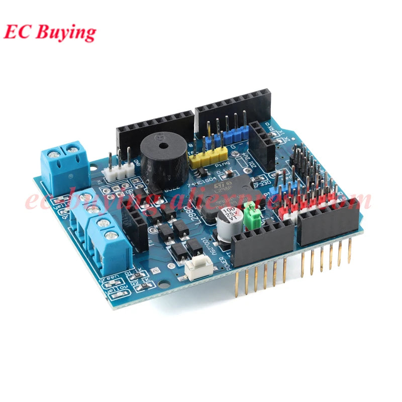 L298P L298 Motor Shield Stepper DC Motor Driver Board Expansion Module 2A Dual Full Bridge H-Bridge 2 Way For Arduino R3 L298N