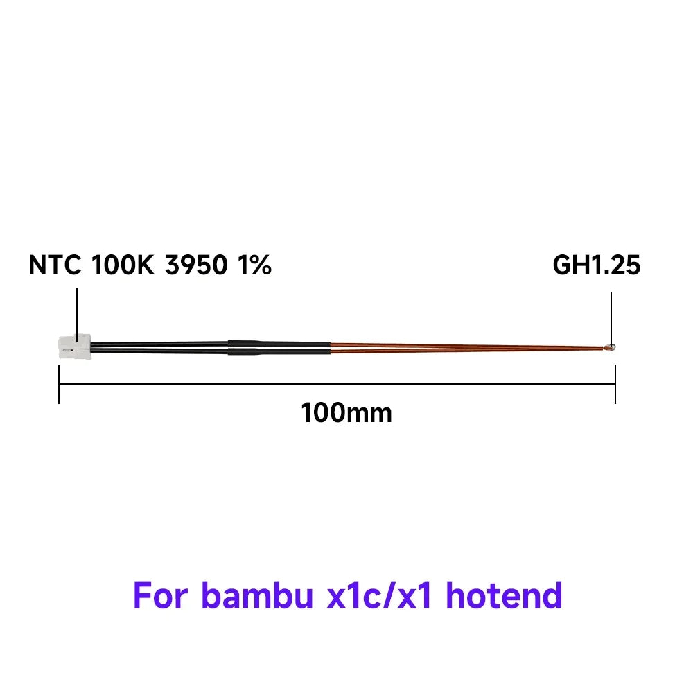 Thermistor For Bambu Lab P1P X1C P1S X1 X1E Hot end Print Head Thermistor Ceramics Heater 3D Printing Parts for bambulab Hotend