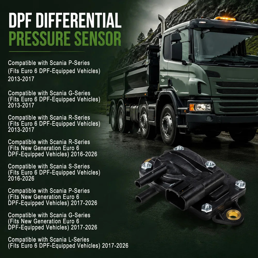 For Scania P G R -Series 2013-2017 / P G L -Series New Generation 2017-2026 Differential Pressure Sensor 2302150 2357734 2219914