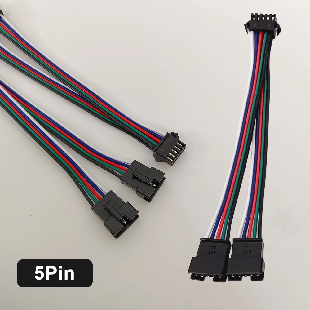 15cm 2Pin 3Pin 4Pin 5Pin 6Pin SM JST Connector 1 To 2 Male and Female for WS2811 WS2812B SK6812 WS2815 WS2813 LED Strip Lights