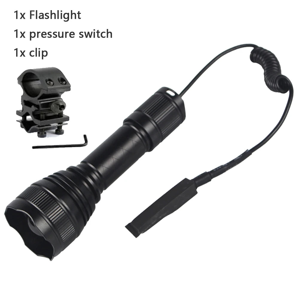 200 Yard T21 IR Flashlight Zoomable Focus 10 Watt 850nm-940nm LED Infrared Radiation Lamp Night Vision Torch Hunting Lantern