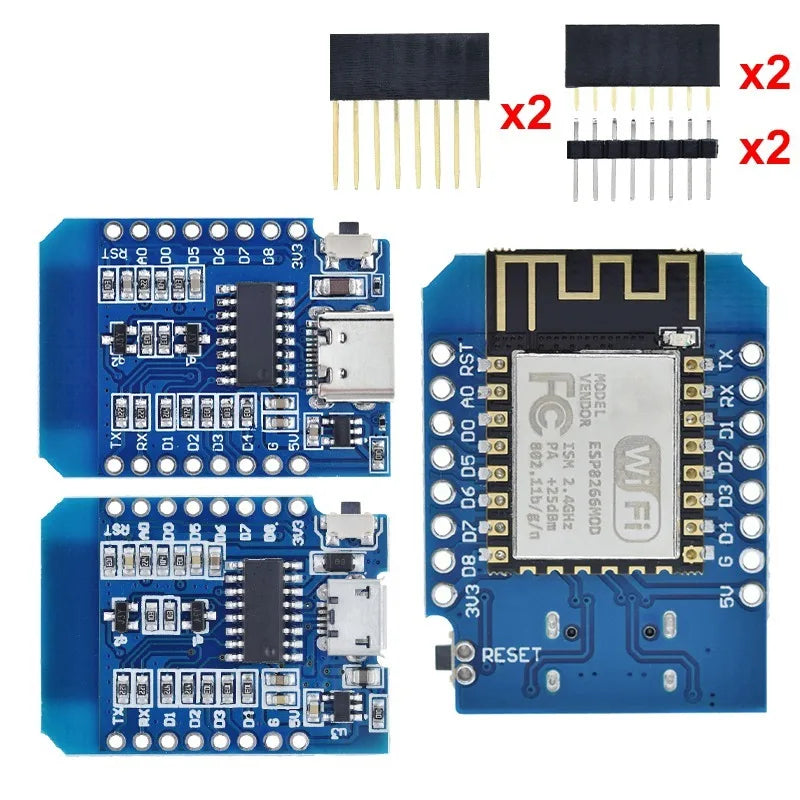 WeMos D1 Mini ESP8266 ESP-12F ESP12 Module WiFi Development Board Micro USB 3.3V Based On ESP-8266EX 11 Digital Pin For Arduino