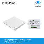 SIXWGH Smart Wireless Switch RF433Mhz Self-Powered Push Button Wall Panels Remote Controller Light Switch Waterproof Wall Switch