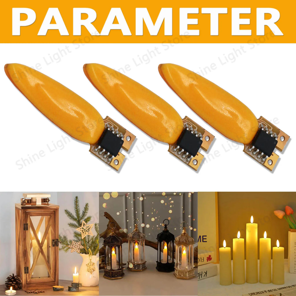 LED Flash Flame Candle Edison Light Bulb 3V LED Light 2-Mode Diode Birthday Party Decoration Light Bulb Accessories 1800K