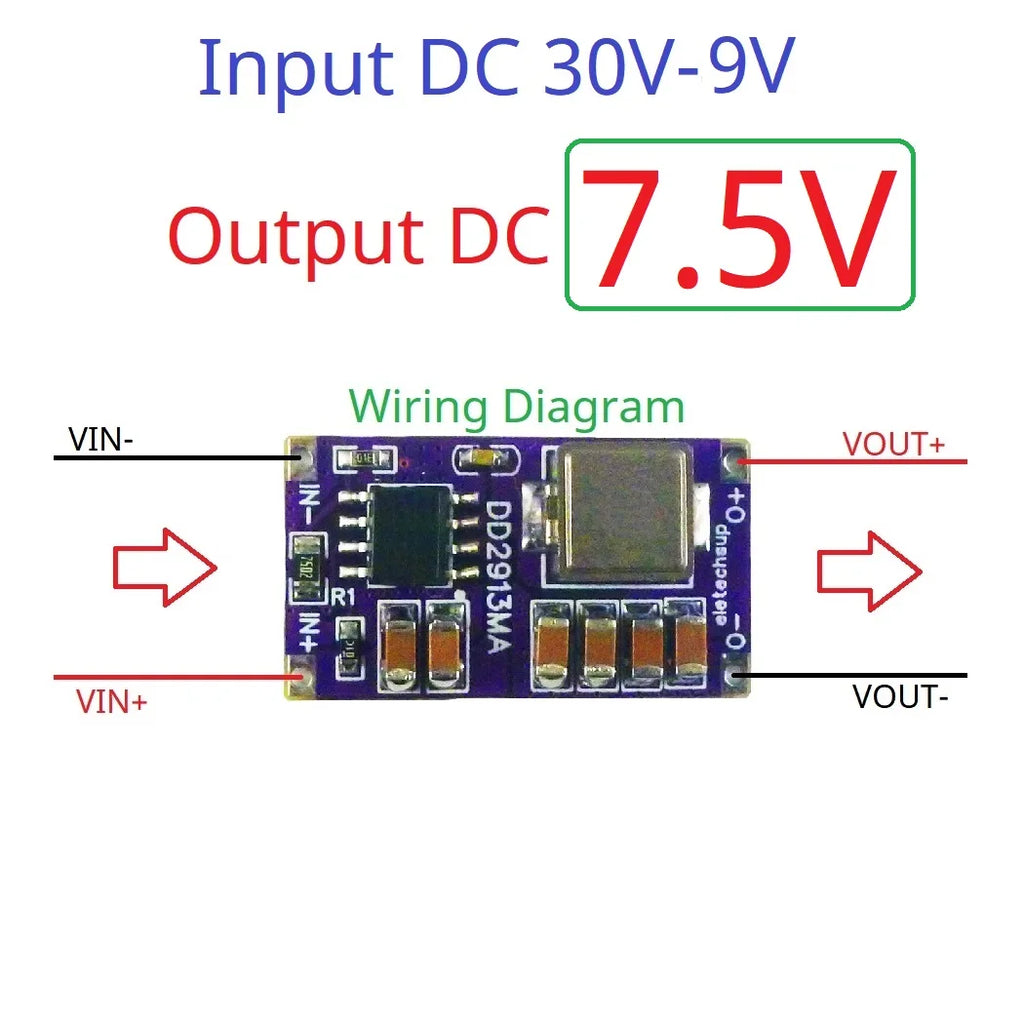 DC 5-30V to 3V 3.3V 4.2V 5V 6V 7.5V 9V 12V Power Supply 36W Synchronous DC-DC Buck Converter Module for 3D Printer Motor LED
