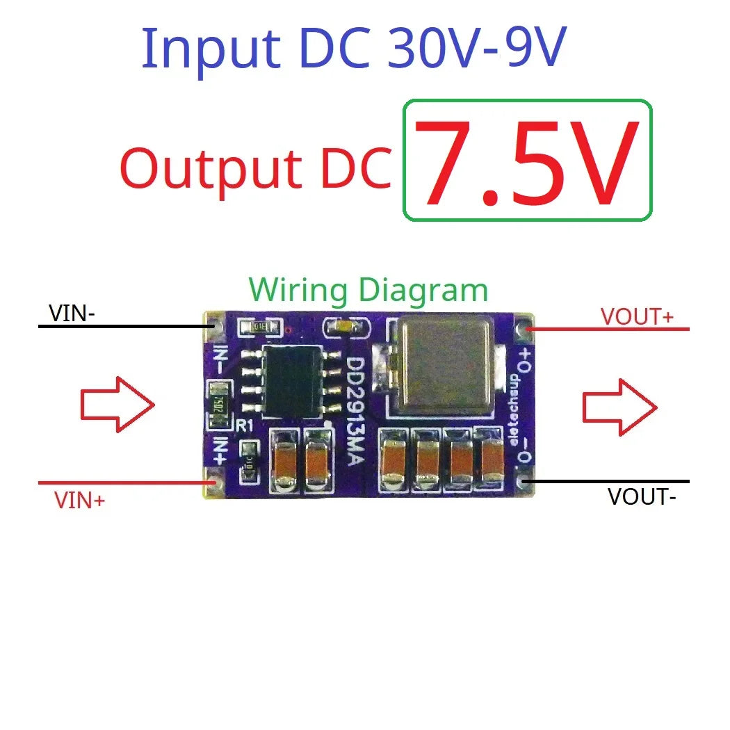 DC 5-30V to 3V 3.3V 4.2V 5V 6V 7.5V 9V 12V Power Supply 36W Synchronous DC-DC Buck Converter Module for 3D Printer Motor LED