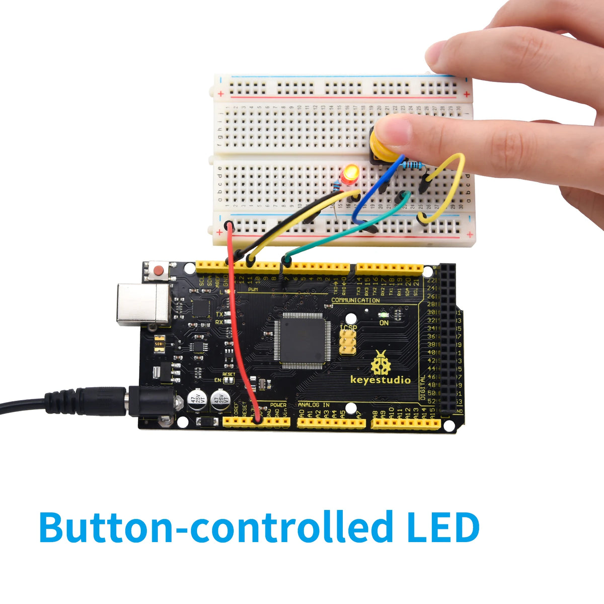 Keyestudio Basic Programmable Starter Kit For Arduino UNO R3 Projects&Mega 2560 R3 STEM Education Starter Kit DIY Electronic Kit