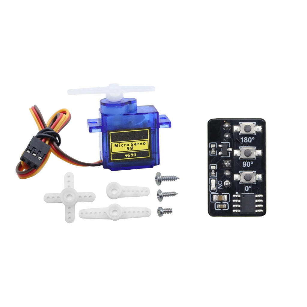 1PC Servo Motor Angle Test Module +1PC SG90 180 Degree Servo Motor For Arduino Robot DIY Electronic Components