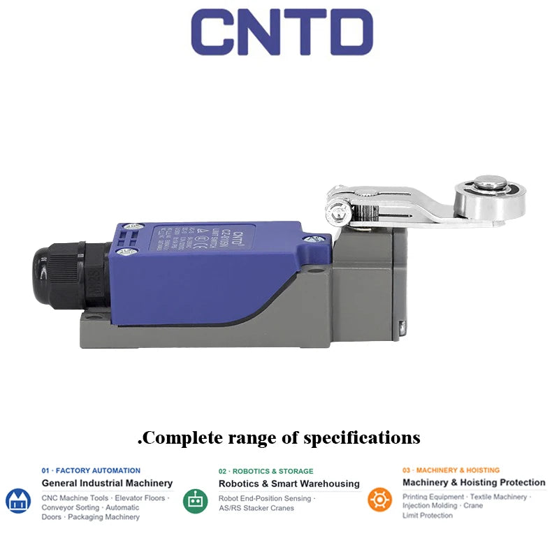CNTD CZ-8105N Vertical Limit Switch IP65 5A 250VAC SPDT NO NC Roller Lever Micro Switch for CNC Machine