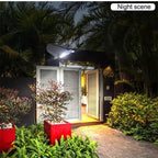 1-2Pack 77LED Solar Motion Sensor LED Light Outdoor Dummy Camera Wireless Security Flood Light Waterproof Lamp For Home Garden