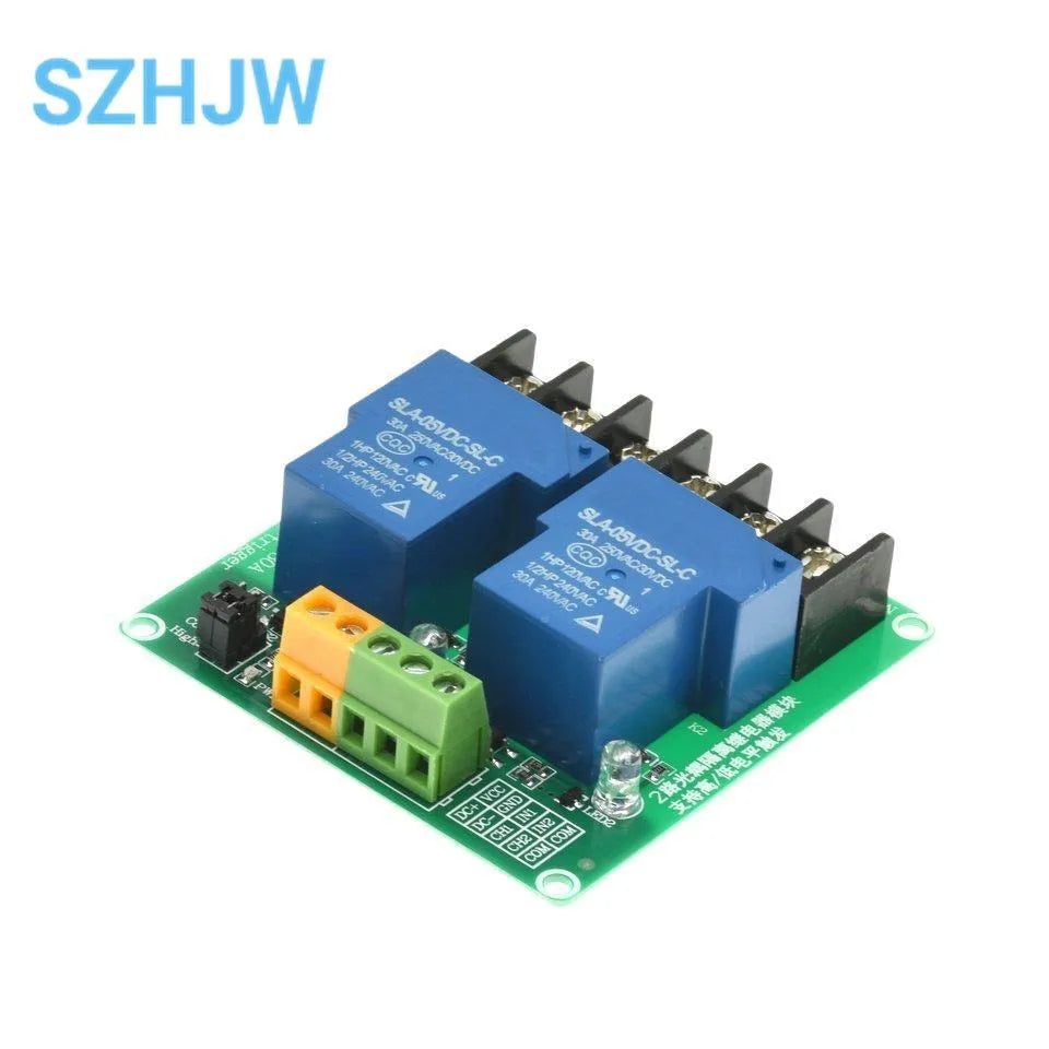 1 2 4 8 Channel Relay Module 30A With Optocoupler Isolation 5V 12V 24V Supports High And Low Triger Trigger