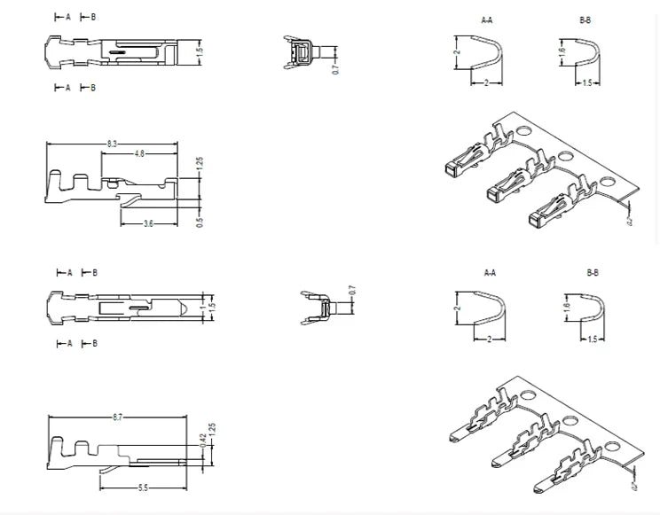 10 Set/lot 51005 51006 Micro Connector 2p 3p 4p Male Female Plastic Housing With Metal Pins For Rc Battery Esc Adapter