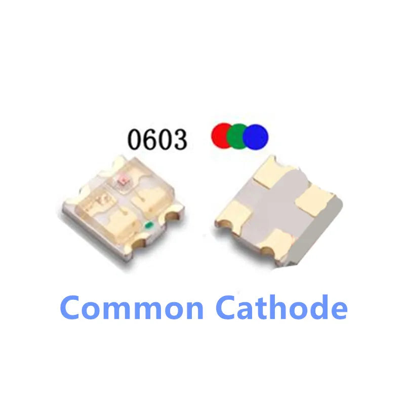 0603 RGB SMD LED, Common Anode/Cathode, 19-237/R6GHBHC 19-237B/R6GHBHC Full Color Lamp Beads 1.6*1.5MM