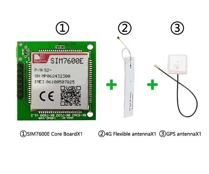 SIM7600E, SIM7600G and SIM7600NA series 30*30 core boards, supporting GPS versions