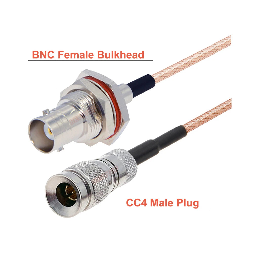 HD SDI Cable Straight BNC Female to Mini BNC DIN 1.0/2.3 CC4 Male RG179 Pigtail 75 Ohm for Blackmagic HyperDeck Shuttle