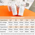 CBB60 Capacitor 450VAC Double Insert 50/60hz Electric Replacement Start Run Capacitor For Air Compressor Water Pump Motor