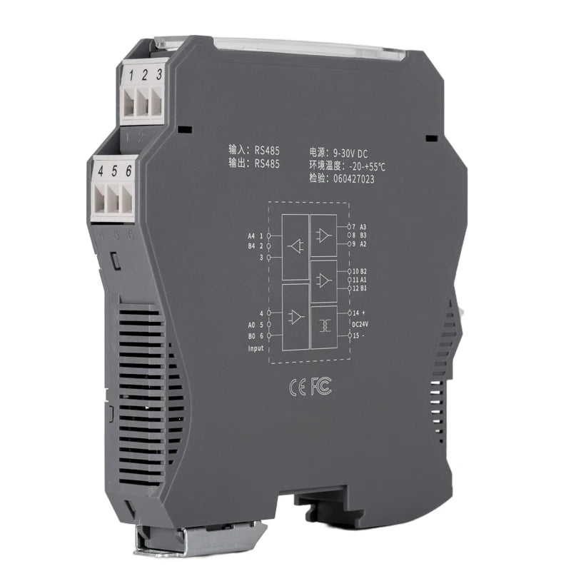 RS485 Repeater Intelligent Isolation 1 In 1 Out 2 Out 4 Out Module Industrial Grade DIN Rail Mounting RS485 Converter