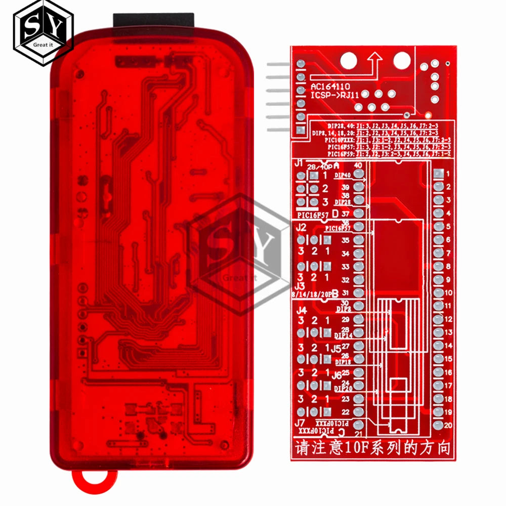 PICKIT3 PIC KIT3 PICKIT 3.5 Programmer Offline Programming PIC Microcontroller Chip +PIC Programmer adapter seat