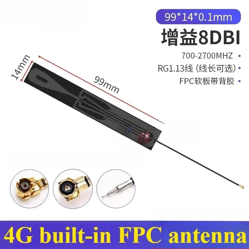 2PCS/lot 5G 4G Lte GSM GPRS 2G 3G Nb-Iot Module Full Frequency Built-In FPC/PCB High Gain Patch Antenna