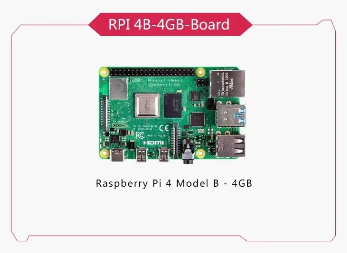 Original Raspberry Pi 4 Model B 1GB/2GB/4GB/8GB RAM 64 bit quad core processor 1.5GHz, supports WiFi Bluetooth 5.0
