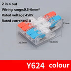 Quick Wiring Terminal Push-in Wire Connector Splitter Mini Universal High power Butt Terminal Block Led Light 1 in Multiple Out