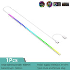 Soft Neon Addressable Rainbow PC WS2812b LED Strip Light for 5V 3pin ARGB Header PC Case Asus Aura Sync RGBIC Fusion MSI Mystic