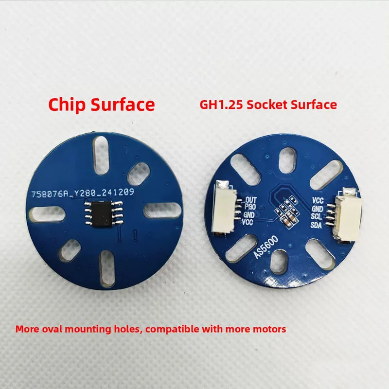 AS5600 12-Bit High Precision Magnetic Encoder Module I2C Angle Speed Sensor with Radial Magnet and Mounting Holes for FOC