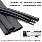 3:1 Black Dual Wall Heat Shrink Tube with Glue Dia.1.6mm - 50mm Polyolefin Insulated Wire Wrap Heat-shrinkable Sleeve For Cables
