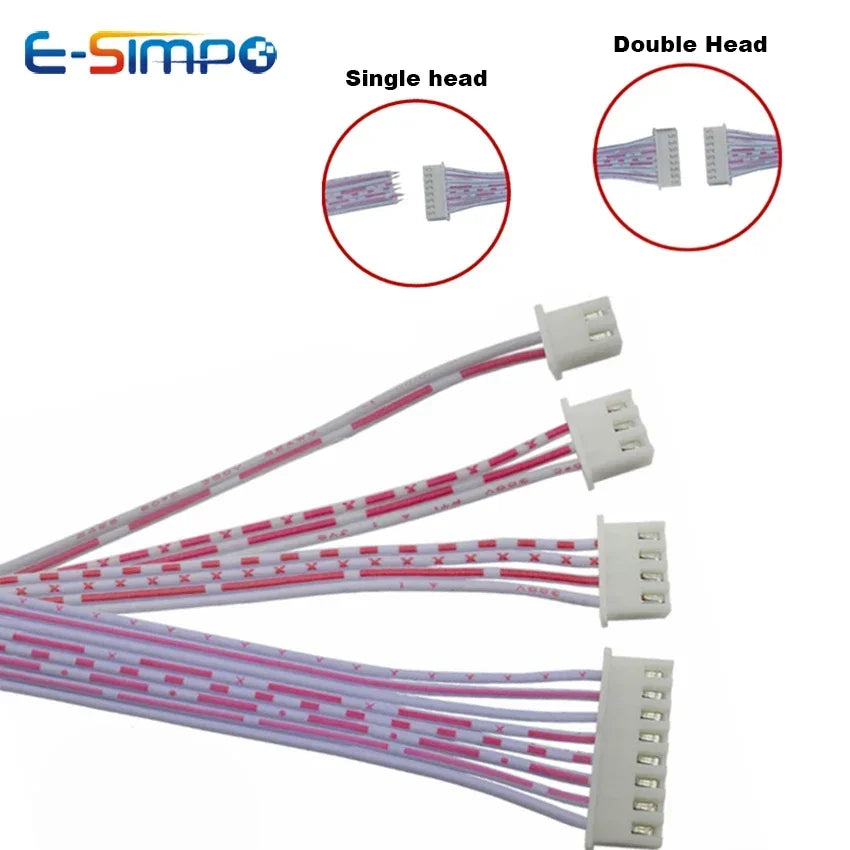 10PC PH2.0 XH2.54 10/20/30/40/50cm 2/3/4/5/6/7/10/12P Single Double End Terminal Crimp Electronic Flat Plug Wire Cable Connector