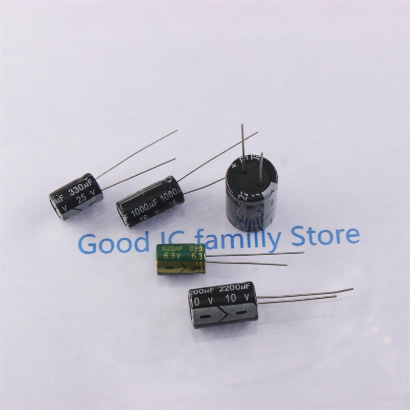 dip Electrolytic capacitor 6.3V 10V 16V 25V 10uf 22UF 33UF 47UF 100UF 220UF 330UF 470UF 680UF 820UF 1000UF  1500UF