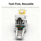 BYXGD Toolless RJ45 Connector Reusable 100/1000Mbps Shielded Cat5e Tool Free Plug