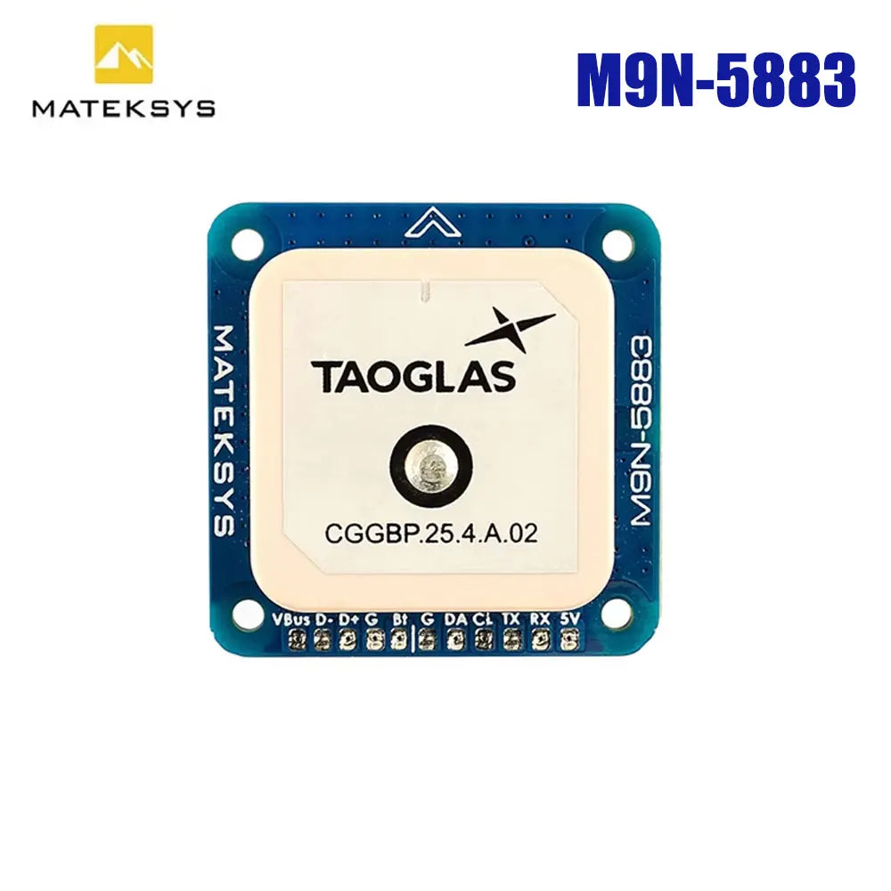 Mateksys M9N‑5883 GNSS Compass Module NEO‑M9N QMC5883L UART I2C JST‑GH GPS For FPV FC Multirotor Fixed‑Wing Drone