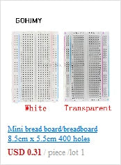 3.3V/5V MB102 Breadboard power module+MB-102 830 points Prototype Bread board for arduino kit +65 jumper wires wholesale GOHJMY