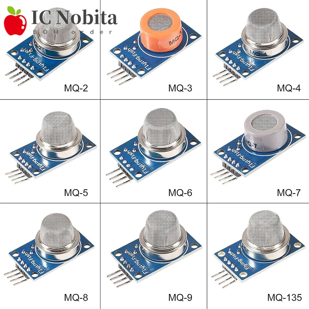 1PCS Gas Sensor MQ-2 MQ-3 MQ-4 MQ-5 MQ-6 MQ-7 MQ-8 MQ-9 Detection Smoke methane liquefied Gas Sensor Module