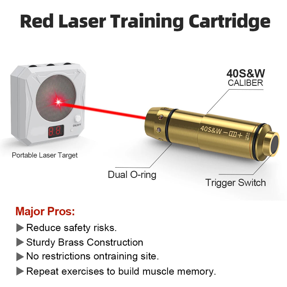40S&W Dry Fire Laser Trainer - Hunting Accessories, Training Shooting.