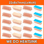 WE DO HEATSINK Small Tiny Useful Pure Copper Heat Sink Without or With Thermal Pad For Raspberry Pi Banana Pi IC Chipset Package