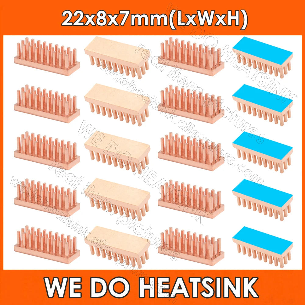 WE DO HEATSINK Small Tiny Useful Pure Copper Heat Sink Without or With Thermal Pad For Raspberry Pi Banana Pi IC Chipset Package