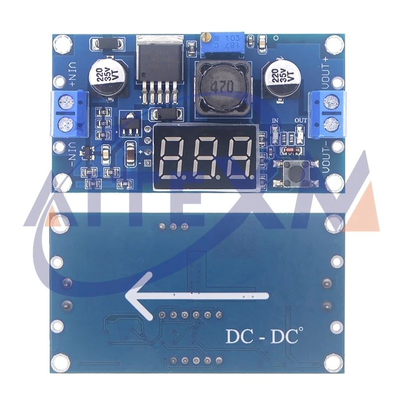 AITEXM LM2596 DC-DC Step Down Converter Voltage Regulator LED Display Voltmeter 4.0-40 -1.3-37V Adapter Adjustable Power Supply