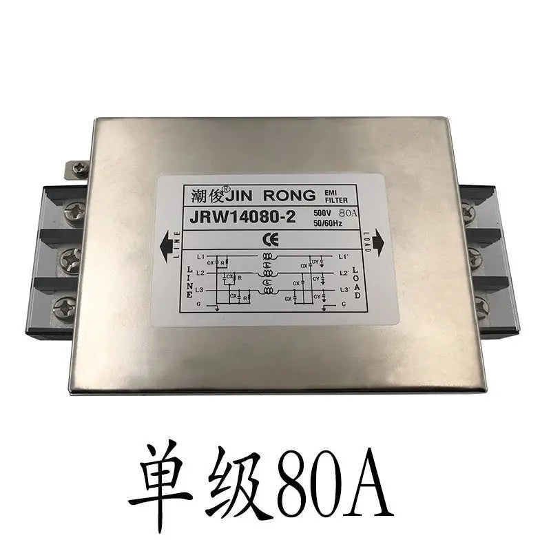 AC EMI anti-interference 380V linear power filter socket purifier three-phase three wire