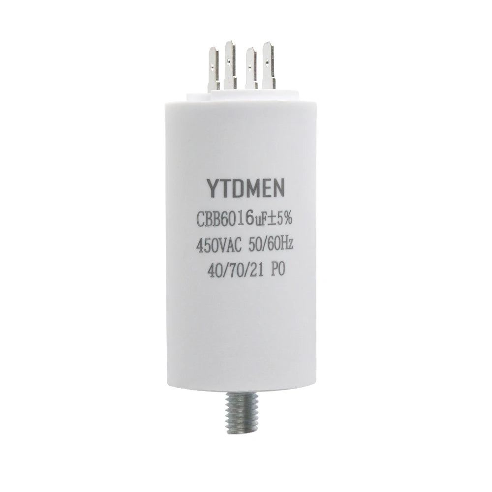 CBB60 Motor Capacitors with Screw Double Insert 450V AC Starting Capacitor 4uF~60uF capacitance for Air Compressor Water Pump