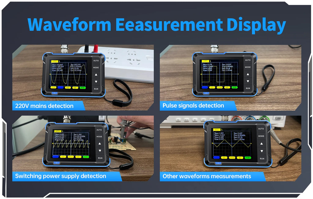 FNIRSI DSO-152 DSO-153 DSO510 Handheld Digital Oscilloscope 200KHz/1MHz/10MHz Bandwidth