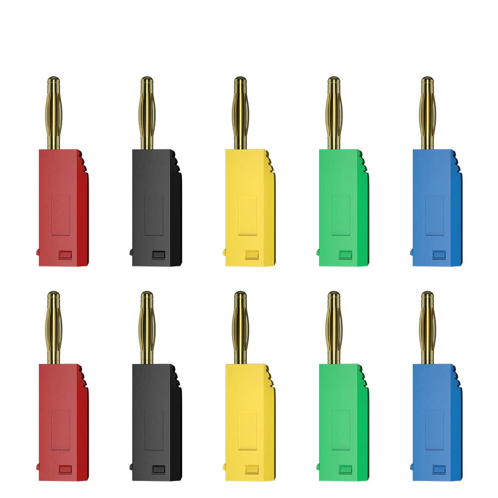 JZDZ 10PCS 2MM Banana Plug Gold Plating Stackable Electrical Terminal Connector  Accessories 5 Colors J.10003