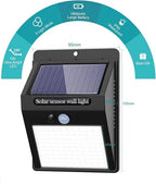 Outdoor Solar Motion Lights - 3 Modes/100LED Wireless, IP65 Waterproof Solar Security Lights with Motion Sensor for Front Door,