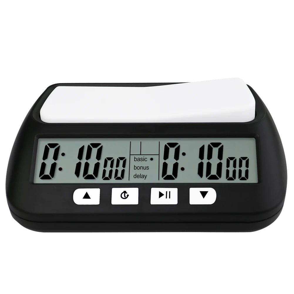 Chess Clock Professional Chess Digital Timer Multipurpose Chess Competition Game Stopwatch with Basic Bonus Count Up Down Timer