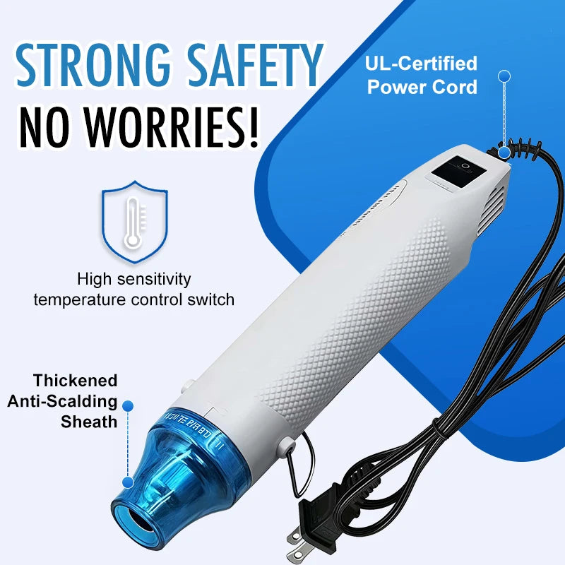 220V Hot Air Gun Soldering Temperature Blower Gun DIY Crafts Electric Power Hot Dryer Mini Heat Gun For Shrink Tubing Car Wrap
