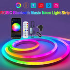 Neon Rope Lights,Flexible Led Rope Lights Control with App/Remote,Multiple Modes Rope Lights,IP65 Outdoor RGB-IC Led Neon Lights