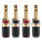 4pcs Speaker Binding Post Gold Plated Terminal Female Banana Jack Connector HIFI Audio Amplifier Banana Plug Socket Terminal