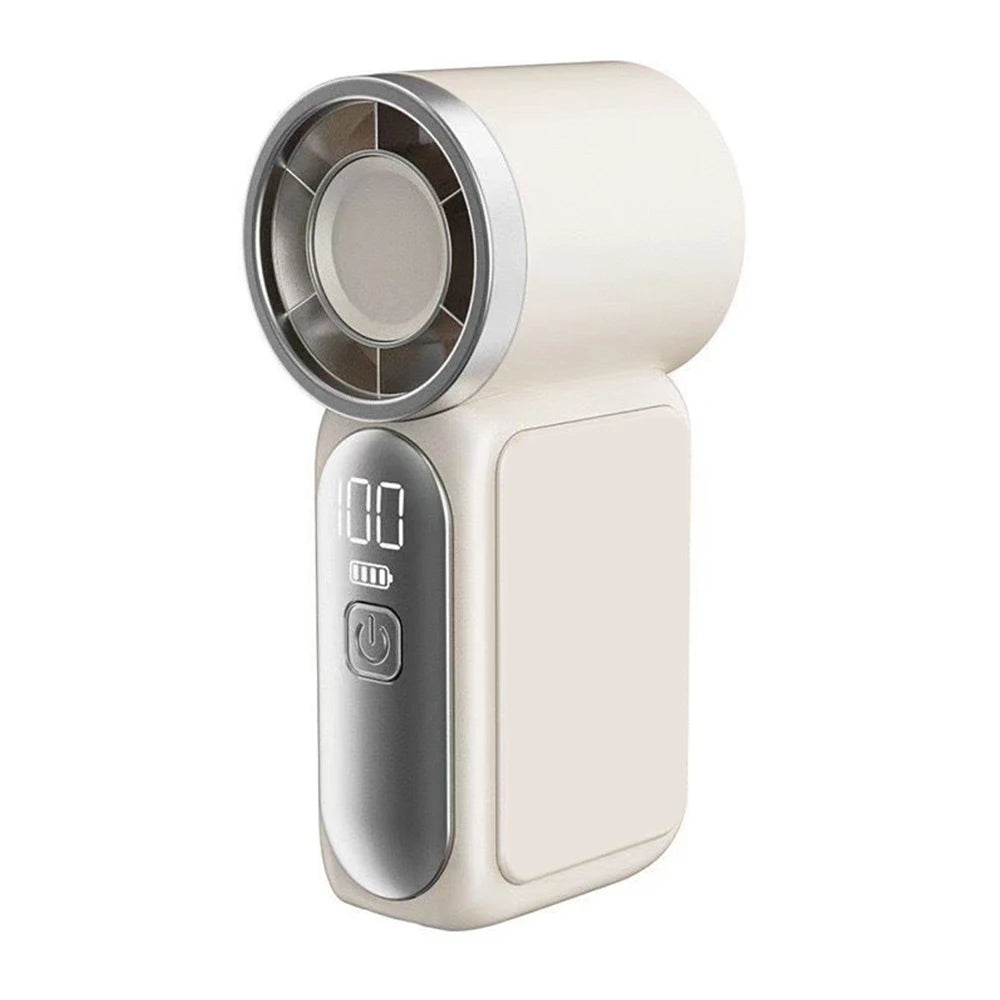 Portable Mini Handheld Turbo Fan LED Display Mini High Speed Handheld Fan, Desk Fan, Outdoor Cooling, Rechargeable Fan