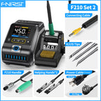 FNIRSI DWS-200 200W Power Repaid Heating Soldering Iron Staion C210 C245 Solder Iron Handle Electronic Welding Rework Station